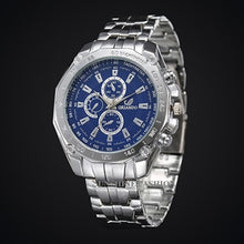 Load image into Gallery viewer, Men's Silver Stainless Steel Watch with Quartz Movement