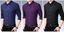 Load image into Gallery viewer, Men's Dress Shirts with long sleeves-up to plus sizes