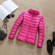 Load image into Gallery viewer, Women White Down Parka Ultra-light Thin  Jacket