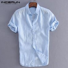 Load image into Gallery viewer, INCERUN  Men's Social  Dress Shirts with Button Turn Down Collar S-5XL