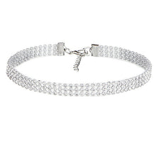 Load image into Gallery viewer, Women's Crystal Rhinestone Choker Necklace-Clear or Multi-colored