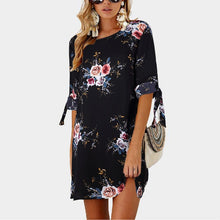 Load image into Gallery viewer, Aachoae 2020 Women's Summer Chiffon Floral Print Casual Loose Mini Sundress S-5XL
