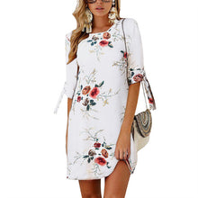 Load image into Gallery viewer, Aachoae 2020 Women's Summer Chiffon Floral Print Casual Loose Mini Sundress S-5XL