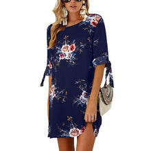Load image into Gallery viewer, Aachoae 2020 Women's Summer Chiffon Floral Print Casual Loose Mini Sundress S-5XL