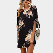 Load image into Gallery viewer, Aachoae 2020 Women's Summer Chiffon Floral Print Casual Loose Mini Sundress S-5XL