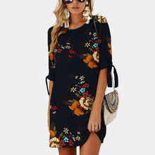 Load image into Gallery viewer, Aachoae 2020 Women's Summer Chiffon Floral Print Casual Loose Mini Sundress S-5XL
