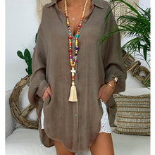 Load image into Gallery viewer, LEWVLIOD Womens Cotton Linen Tops Sizes S-5XL