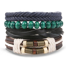 Load image into Gallery viewer, Metal and Leather Bracelet & Bangles Multilayer Wide Wrap Jewelry