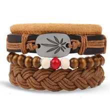 Load image into Gallery viewer, Metal and Leather Bracelet & Bangles Multilayer Wide Wrap Jewelry