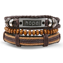 Load image into Gallery viewer, Metal and Leather Bracelet & Bangles Multilayer Wide Wrap Jewelry