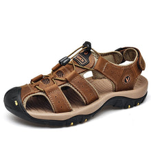 Load image into Gallery viewer, Classic Men's  Summer Soft  Genuine Leather Sandals
