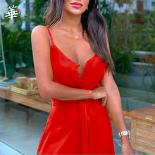 Load image into Gallery viewer, Women's Elegant Button Up Spaghetti Strap Backless Casual Long Dresses