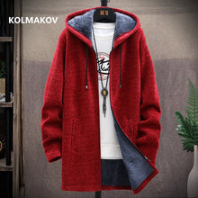 Load image into Gallery viewer, Men's Hooded Knitted Coat M-3XL