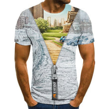 Load image into Gallery viewer, 2021 summer 3D printing jacket suit fake two-piece pattern T-shirt fashion funny sweatshirt boy personality casual short sleeve