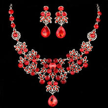 Load image into Gallery viewer, Wedding Bridal Formal Party Prom Jewelry Crystal Rhinestone Necklace Earring Set