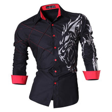 Load image into Gallery viewer, Dragon Print Long Sleeve Casual Slim Fit Male Shirt