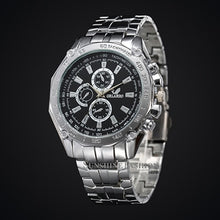 Load image into Gallery viewer, Men&#39;s Silver Stainless Steel Watch with Quartz Movement