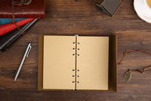 Load image into Gallery viewer, Vintage Style Faux Leather Journal/Notebook with Leaf Decoration
