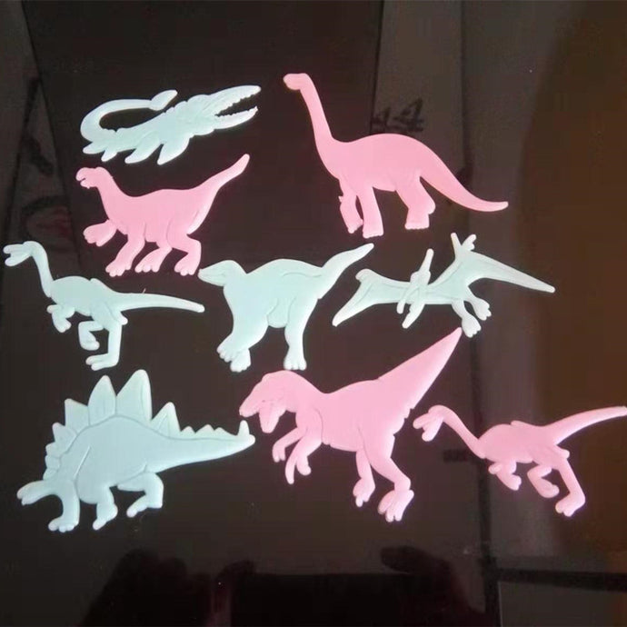 9Pcs/set Fluorescent Dinosaurs Stickers For Kids Room Decoration