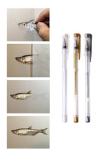 Load image into Gallery viewer, DDAYUP 3Pcs/lot 0.7mm White/Gold/Silver Glitter Gel Pens