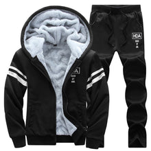 Load image into Gallery viewer, Tracksuit Set with Thicken Fleece Hoody + Sweatpant