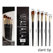 Load image into Gallery viewer, 5Pcs/Set High Quality Nylon Hair Wood Black Handle Artist Brush