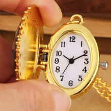 Load image into Gallery viewer, Bronze or Gold Virgin Mary Pattern Pocket Watch