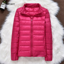 Load image into Gallery viewer, Women  Hooded Ultralight Thin White Duck Down Jacket