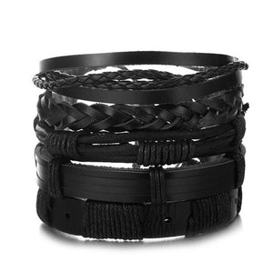 Men Bold 21-Styles Multilayer Metal, Leather, Beads Bracelet