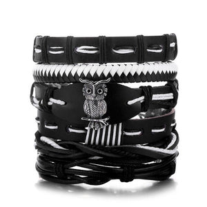 Men Bold 21-Styles Multilayer Metal, Leather, Beads Bracelet