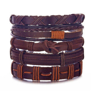 Men Bold 21-Styles Multilayer Metal, Leather, Beads Bracelet