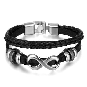 Men Bold 21-Styles Multilayer Metal, Leather, Beads Bracelet