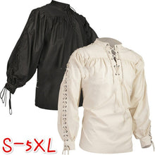 Load image into Gallery viewer, Retro Shirt Medieval Renaissance Larp Knight Cosplay Stage Costume