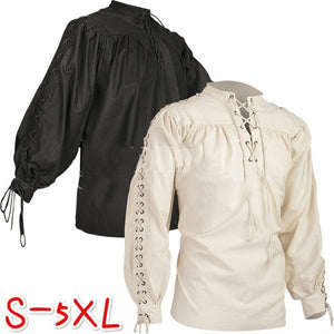 Retro Shirt Medieval Renaissance Larp Knight Cosplay Stage Costume