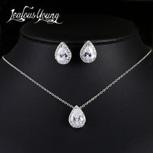 Load image into Gallery viewer, Water Drop Cubic Zirconia Jewelry Set