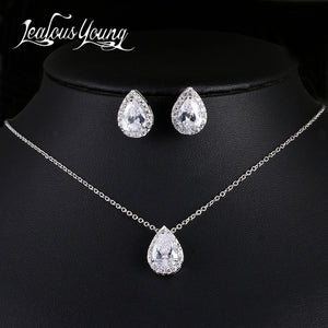 Water Drop Cubic Zirconia Jewelry Set