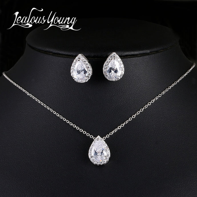 Water Drop Cubic Zirconia Jewelry Set