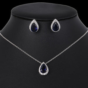 Water Drop Cubic Zirconia Jewelry Set