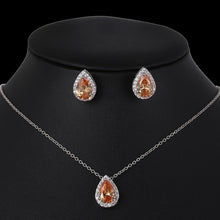 Load image into Gallery viewer, Water Drop Cubic Zirconia Jewelry Set