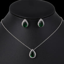 Load image into Gallery viewer, Water Drop Cubic Zirconia Jewelry Set