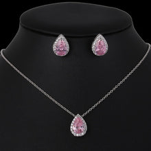 Load image into Gallery viewer, Water Drop Cubic Zirconia Jewelry Set