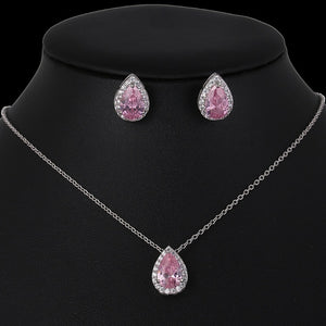 Water Drop Cubic Zirconia Jewelry Set