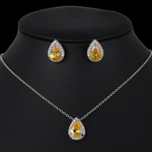 Load image into Gallery viewer, Water Drop Cubic Zirconia Jewelry Set