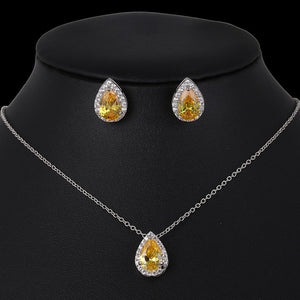 Water Drop Cubic Zirconia Jewelry Set