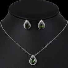 Load image into Gallery viewer, Water Drop Cubic Zirconia Jewelry Set