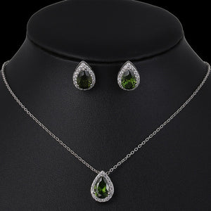 Water Drop Cubic Zirconia Jewelry Set