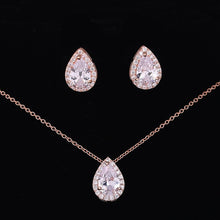 Load image into Gallery viewer, Water Drop Cubic Zirconia Jewelry Set