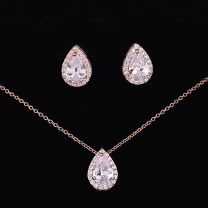 Water Drop Cubic Zirconia Jewelry Set