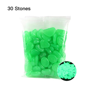 30 Pcs Glow in the Dark Garden Pebbles