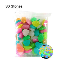 Load image into Gallery viewer, 30 Pcs Glow in the Dark Garden Pebbles